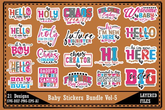 Download Baby Stickers Bundle Vol-5 - Baby stickers Collection
