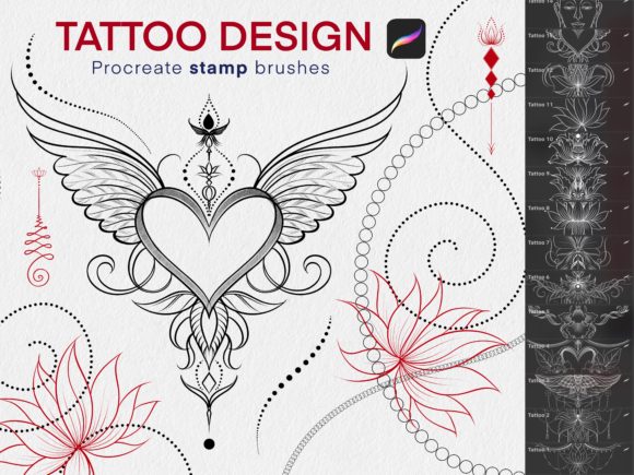 Download Procreate Tattoo Design Stamps Brush - Tattoo design Collection